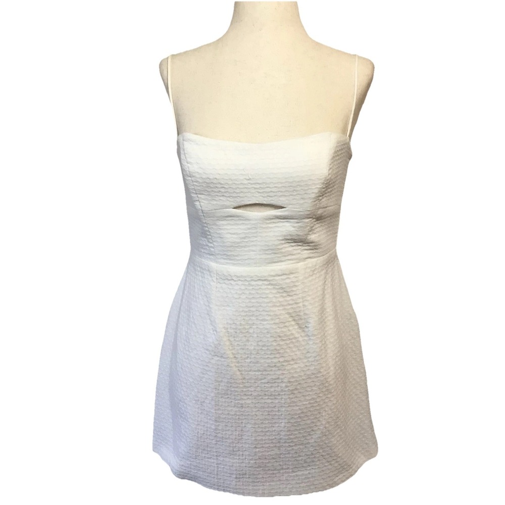 Revolve  Rumer  White Mini Dress With Cutout Size Small Over $100 MRSP